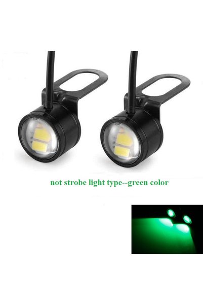 Choice not strobe green 2pcs Car Eagle Eye LED Reverse Backup Driving Strobe ...