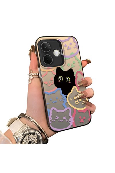 CHICASELUX حافظة هاتف أوبو A5 برو 4G/5G متوافقة مع تصميم شخصية القط الملونة، ...