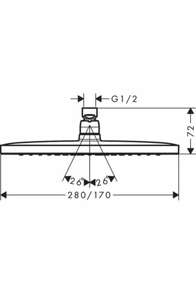 Vivis Pară de duș CROMA E 280, 1 jet, crom