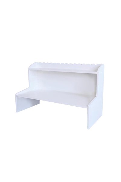 Generic Brand Desktop Storage Organizer, White Multi-Layer Tabletop Bookshelf...