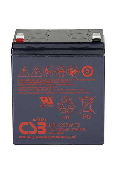 CSB HR 1227W High Power Battery HR1227WF2 VRLA 12 V 6.2 Ah AGM (W x H x D) 90...