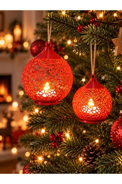 TriORA DESIGN Modern Minimal Timeless Triora Design 2-Piece Christmas Decorat...