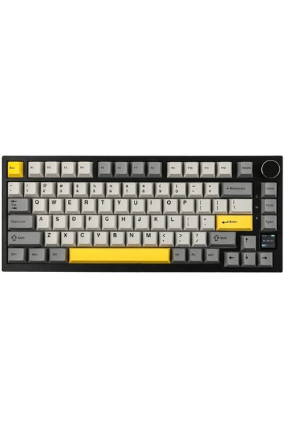 Ajazz Механична клавиатура AK820 PRO, TFT екран, Bluetooth, 2.4G безжична, ка...