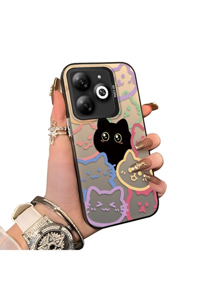 CHICASELUX حافظة هاتف Infinix Smart 8/8 Pro/8 Plus متوافقة مع شكل قطة ملونة، ...