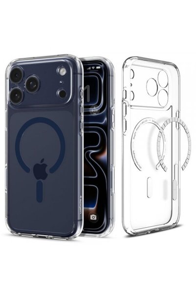 Spigen Husa MagSafe pentru Apple iPhone 17 Pro, Spigen, Ultra Hybrid, Transpa...