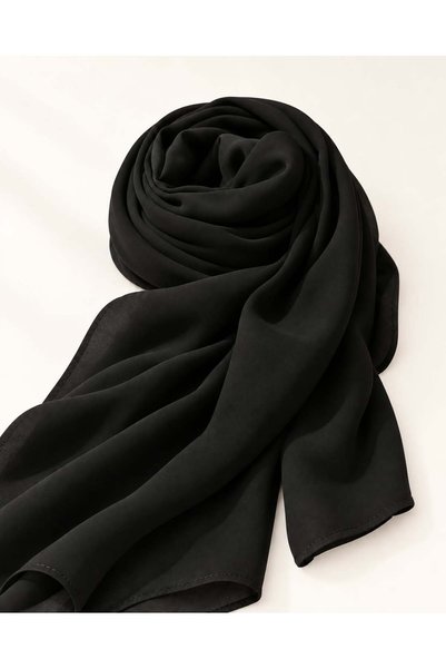AWRAH Premium Black chiffon shawl/hijab
