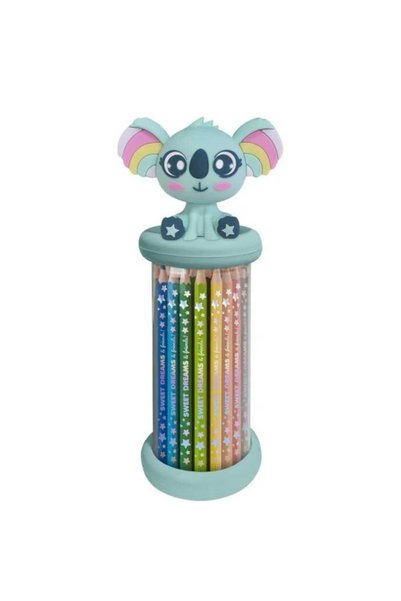 KIDS LICENSING Γλυκά Όνειρα Χρωματιστά Μολύβια 12 τεμάχια σε Διαφανή Θήκη Top...