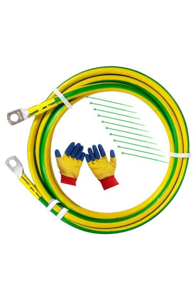 Universal Cablu impamantare,sectiune 16 mmp, cupru multifilar, 250 cm,cu term...