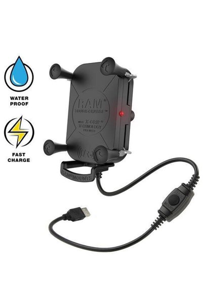 ram mounts RAM® Tough-Charge™ with X-Grip® 10W Waterproof Wireless Charging S...