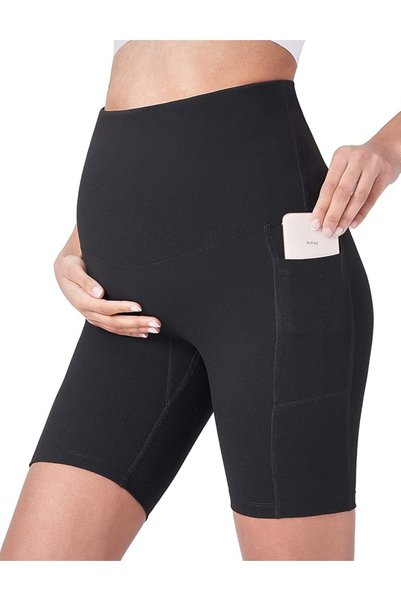 GENERAL POSHDIVAH Yoga Shorts for Women with Pockets 5"/8"