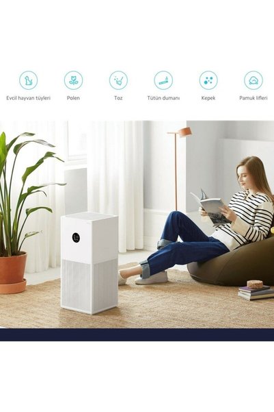Xiaomi LED Ekranlı, Wi-Fi Kontrollü Mi Air Hava Temizleyici, Anti Alerji ve Lambader Hediyeli + Tiftik Cihazı (Onerous)