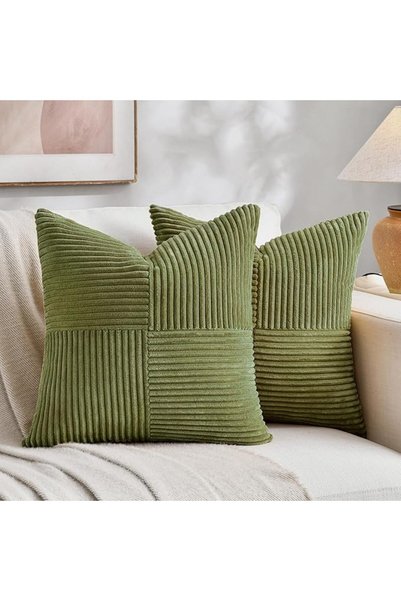 Fancy Homi 2 Packs Grey Blue Decorative Throw Pillow Covers 18x18 Inch for Co...