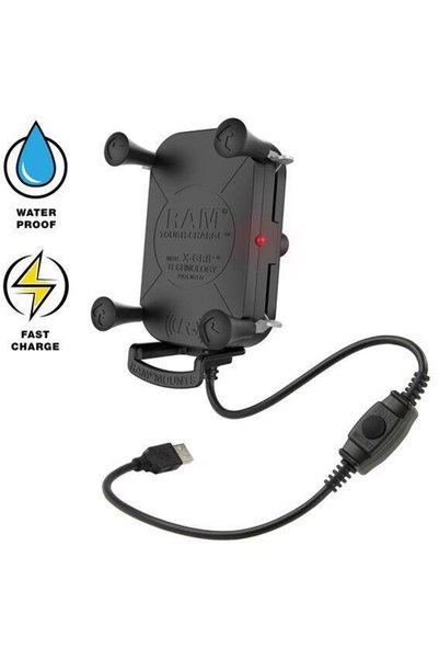 ram mounts RAM® Tough-Charge™ with X-Grip® 15W Waterproof Wireless Charging S...