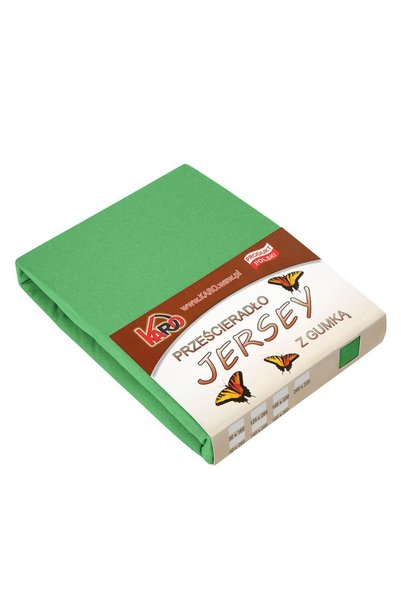 Karo Cearceaf cu banda elastica Karo, Jerseu, 90x200cm, 150g/m2, Verde