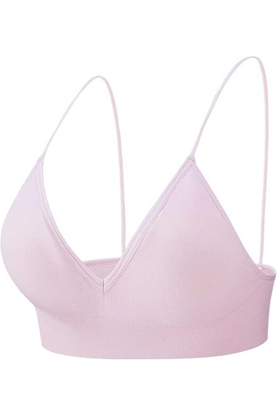 Dress Cici حمالة صدر رياضية مثلثة الشكل بفتحة رقبة على شكل V، حمالات صدر من ا...