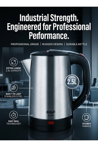 LAC 2.5L Large Capacity Electric Water Kettle, RAF Stainless Steel Fast Boil Kettle with LED Indicator Light, Home Kitchen Water Boiler