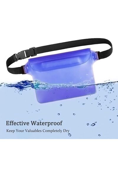 Yelajoy Waterproof Waist Pouch Dry Bag, 2-Pack Touchscreen Phone Pouch with Adjustable Strap, Triple
