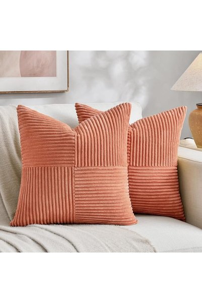 Fancy Homi 2 Packs Grey Blue Decorative Throw Pillow Covers 18x18 Inch for Co...