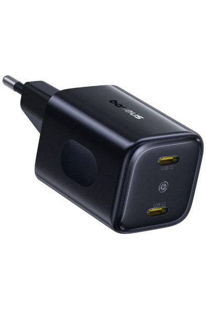 Baseus PicoGo AN13 45W mains charger, 2x USB-C, Black