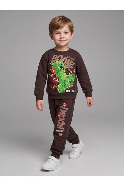 LUFFY KİDS Set de trening pentru băieți, cu model, cu 3 fire, cu picior elast...