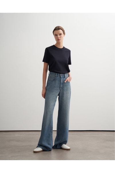 KKDesign Yüksek Bel Tensel Jean Mavi