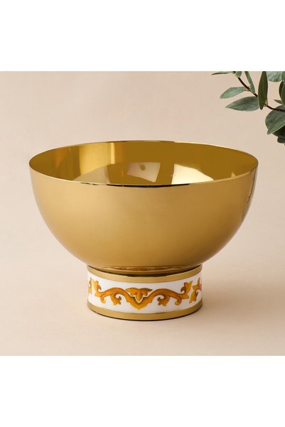 Gia Como وعاء معدني زخرفي على قاعدة