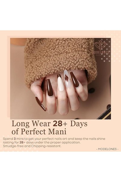modelones Store Modelones 32 PCS Gel Nail Polish Set, 28 Colors All Seasons Gel Polish with No Wipe Base, Glossy & M