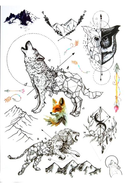 FlashTattoosRomania Tatuaj temporar, Flash Tattoos Romania, Geometric Nature,...