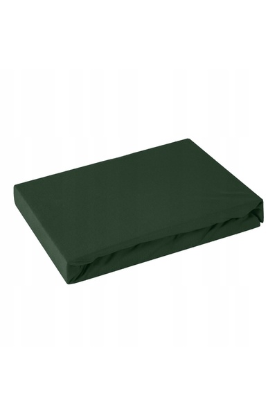 Eurofirany Cearșaf de pat JERSEY3 120 X 200 X 25 CM VERDE ÎNCHIS
