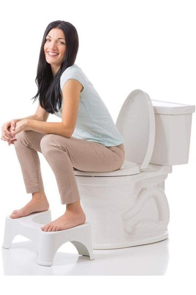 co arma Healthy Bathroom Stool for Feet to Facilitate Bowel Movement (White)