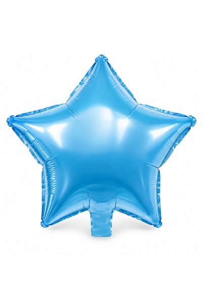 Metalik Mavi Yıldız Folyo Balon 45 cm Parti Süsü