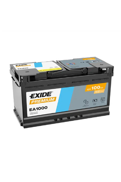 EXIDE Κορυφαίας ποιότητας Μπαταρία EA1000 12V 100Ah 900A (EN)