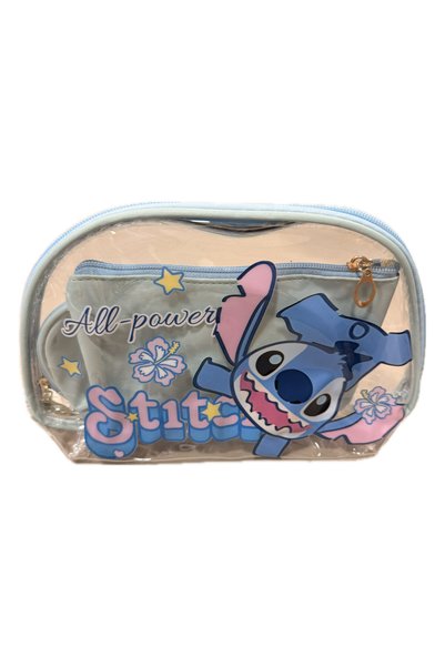 OEM Τσαντάκι Καλλυντικών Stitch Μπλε (Τυχαίο Σχέδιο)