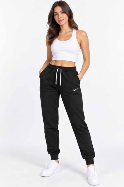 Nike Kadın Siyah Tech Fleece Eşofman Altı İçi Şardonlu Kışlık Jogger Lastikli Paça