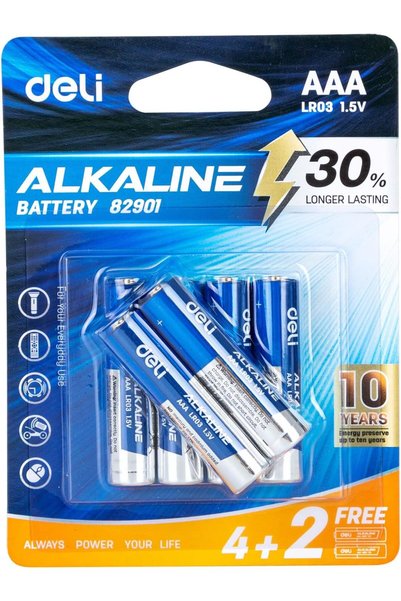 Deli LR03 Aaa Battery, 6-Pieces