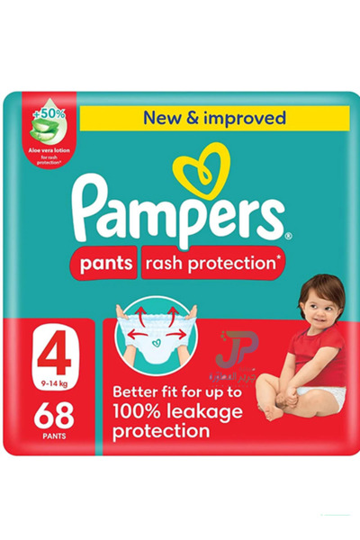 Pampers سروال حماية من الطفح الجلدي مقاس 4 (68 حفاضة)