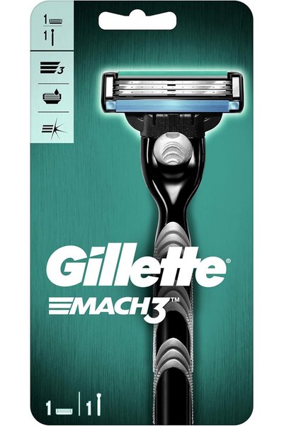 Gillette ماكينة حلاقة يدوية للرجال من ماك3، قطعة واحدة