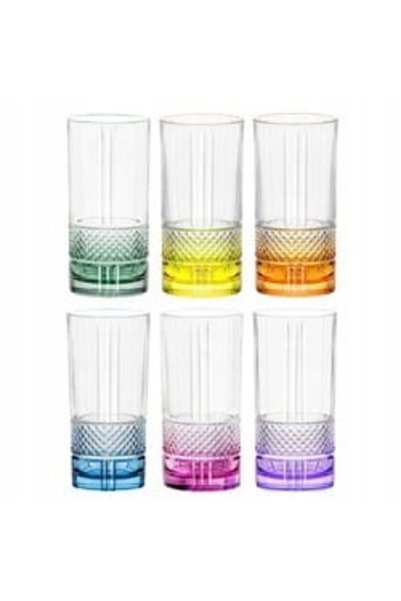 Bohemia Pahare de sticlă Rcr Brillante color 370 ml lungi