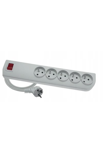 Elgotech Prelungitor cu protecție la supratensiune 5.0m 5G Z/U gri cu întreru...