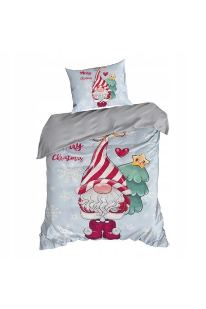 Eurofirany Set lenjerie de pat de Crăciun BEINER 140 X 200 CM GRI DESCHIS