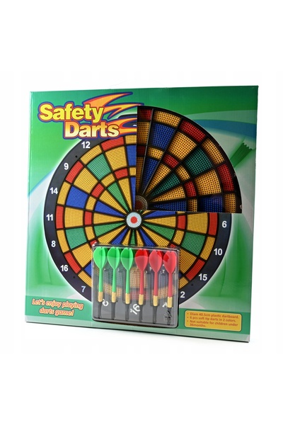 Midex SET DE DARTS CU PLACĂ DEȚARȚUITĂ DE 40 CM + 6 SĂGEȚI CU VÂRF MOALE DIN ...