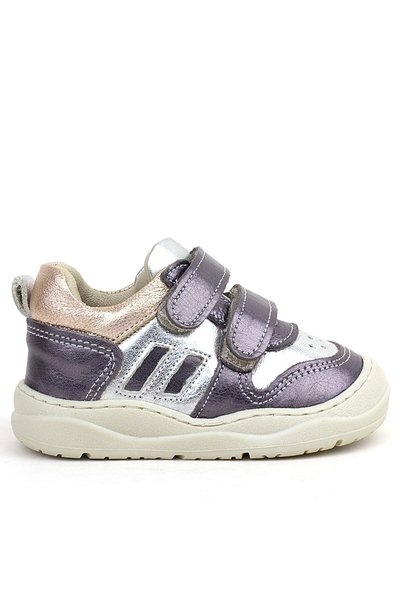 Sy Store Schaggy Genuine Leather Platinum Silver Baby Sports Shoes