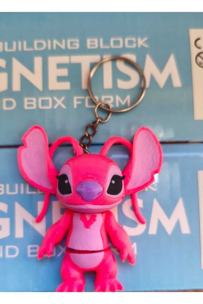 Generic Brand Breloc decorativ din figura imprimată 3D Stitch/Angel, Accesori...