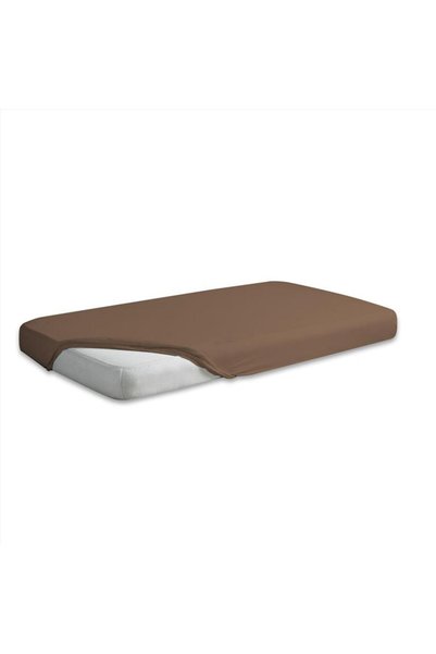 Matex Cearceaf de pat MATEX, jerseu, 160x200cm, maro, bumbac 100%