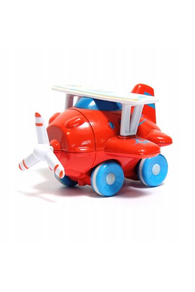 Midex Avion cu elice metalice, roți mobile, culori diferite, set 6 bucăți