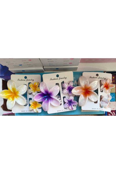 Generic Brand Set clame de păr tip clește în formă hawaiiană tropicală Plumer...