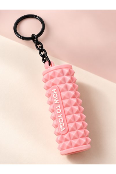 Dörtel Tedarik Mini Yoga Roller Figured Keychain – Sports Themed Bag Ornament
