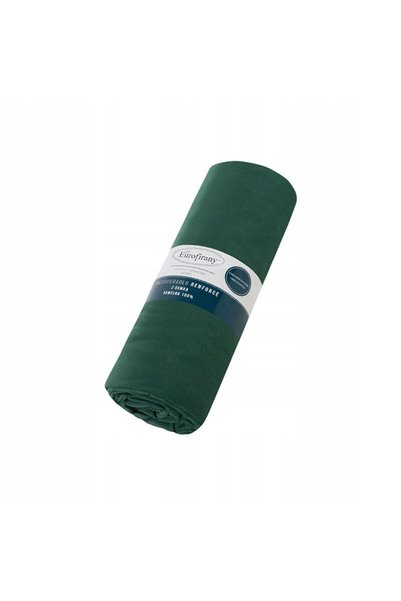 Eurofirany Cearșaf de pat elastic de bază 220 X 200 X 30 CM verde sticlă
