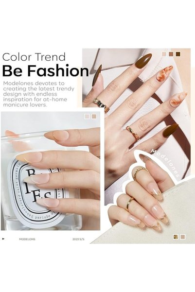 modelones Store Modelones 32 PCS Gel Nail Polish Set, 28 Colors All Seasons Gel Polish with No Wipe Base, Glossy & M