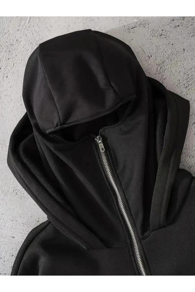 Touz Moda Kar Maskeli Balaclava Cartoon Baskılı Ninja Çocuk Hoodie Sweatshirt